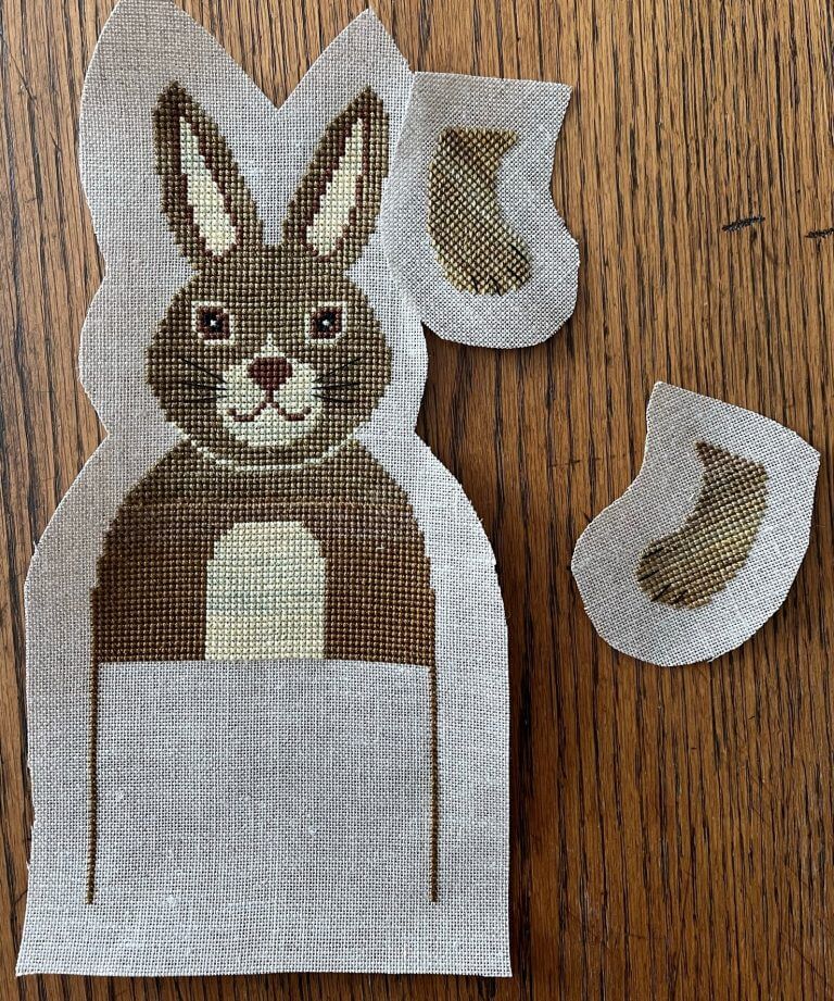 Bunny shapes cut out